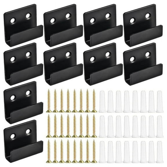 10 Pack Wall Mounted Mirror Clips Stainless Steel U Brackets with Screws Mirror Hanging Kit Heavy Duty Picture Hooks