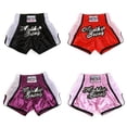 thumbnail image 7 of Boxing Shorts Women Men's Muay Thai Shorts Classic Martial Arts mma Workout Clothes Satin Bjj-Combat Fighting Trunks Adult Kids Xxl Red, 7 of 7
