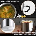 thumbnail image 5 of Stockpot Sauce Pot Induction Pot With Lid Professional Stainless Steel 12 Quart, Dishwasher Safe With Stay-Cool Handles, Silver, 5 of 7
