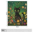 thumbnail image 2 of A Black Cat in The Flower Garden Cozy Flannel Throw 50"x60" Black Cat And Watercolor Flower Luxury Velvet Super Soft for Couch Bed Living Room Throw Blanket Novelty Unique Ideas Gifts Blankets, 2 of 8