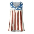 thumbnail image 5 of Wang6 Womens Independence Day Tank Tops Summer 4th of July Sleeveless Tops Causal Patriotic USA Flag V Neck Graphic Tee Shirts 0430liLight blue L, 5 of 7