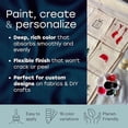 thumbnail image 2 of Fabricoat - Fabric paint for Art, Craft & DIY Design Projects - Non-Toxic & Washable - Paint Direct onto Clothes & Textile Fabrics - For Painting on Shoes, Tshirt Clothing & Denim (Purple) 125ml, 2 of 7