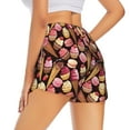 thumbnail image 3 of Goofa Ice Cream Cake Printed Women 2 in 1 Running Shorts,Quick Dry Athletic Workout Shorts,High Waisted Athletic Shorts with Liner Pockets-Small, 3 of 9