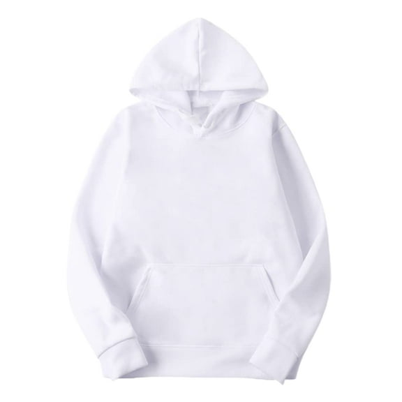 MR.R Sublimation Polyester Blank White Hoodie Hooded Sweatshirt Cloth Unisex Style with USA Size,XL Size