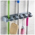 thumbnail image 1 of Sorbus Broom and Mop Wall Mounted Storage Organizer, Grey, 1 of 2