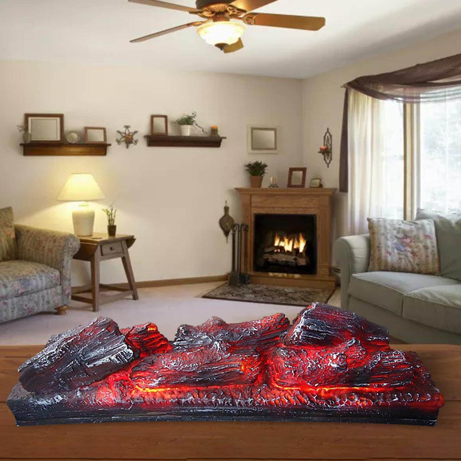 Resin Electric Fireplace Charcoal Lamp Simulation Lamp Simulation Charcoal Fake  Firewood for Home Fake Firewood Electric Fireplace Bedroom | Walmart Canada