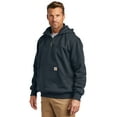 thumbnail image 4 of Carhartt Men's Rain Defender Paxton Heavyweight Hooded Zip Mock Sweatshirt, 4 of 6