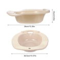 thumbnail image 2 of SILENRADAWN Bassin Rond Sans Squat Beige PP 1Pcs pour Personnes Âgées, 2 of 8