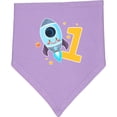 thumbnail image 2 of Inktastic Rocket Spaceship Happy First Birthday Baby Bandana Bib, 2 of 4
