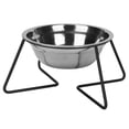thumbnail image 1 of Stainless Steel Cat Food Bowl, Reduce Neck Burden Easy To  Rust Protection Raised Pet Bowl With Metal Stand For Small Dogs For Water, 1 of 8