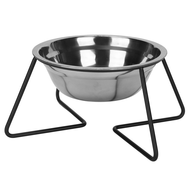 Stainless Steel Cat Food Bowl, Reduce Neck Burden Easy To Rust Protection Raised Pet Bowl With Metal Stand For Small Dogs For Water