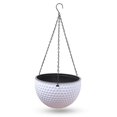 thumbnail image 2 of Hanging Flower Pots for Home Garden Decor, 6-Pack 10-Inch Large Planters with Drainage Holes and Chain, 2 of 3