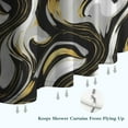 thumbnail image 6 of Black White Gold Marble Pattern Shower Curtain 36"x72" ,Bathroom Decorative Shower Curtains Set with 12 Hooks,Modern Waterproof Washable Shower Curtain, 6 of 6