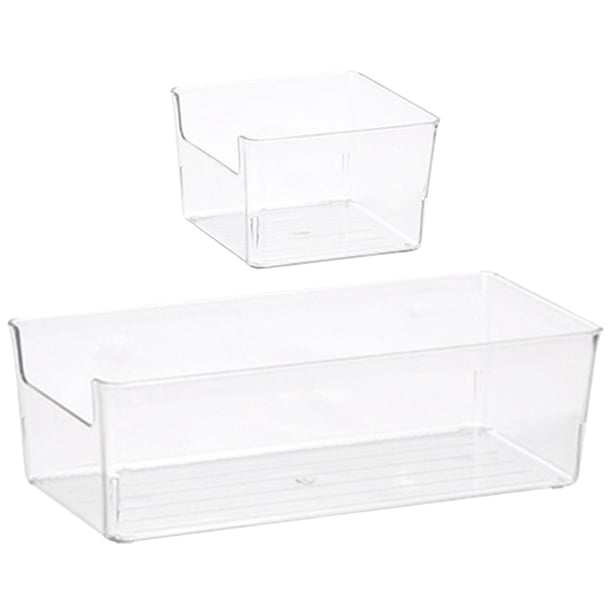 2 cajas organizadoras para cajones de escritorio, cajas de almacenamiento para artículos diversos.