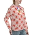 thumbnail image 6 of Honeii Strawberry Pattern Womens Oversized Hoodies Long Sleeve Sweatshirts Pullover Fall Outfits with Pocket-Large, 6 of 7