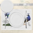 thumbnail image 3 of Ambesonne Spring Place Mats Set of 4, Wild Peacock Feather, Standard Size, Multicolor, 3 of 6