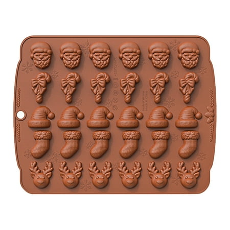 

greenhome Silicone Mold Food-Grade Non-Stick Christmas Element Shapes Easy Release Reusable Oven-safe Cookie Cutter