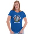 thumbnail image 3 of Never Forget Your 1st Old Video Gamer Womens Slim Fit Graphic Tee Brisco Brands X, 3 of 5