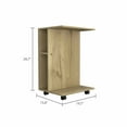 thumbnail image 6 of Atlin Designs Wood Mobile Tray Table with 2 Lateral Shelves in Light Oak, 6 of 6