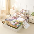 thumbnail image 2 of Erosebridal Colorful Easter Eggs Kids Twin Sheet Sets,Rustic Farm Animal Bunny Multicolor Flowers Bedding For Girls 3 Pieces, 2 of 6