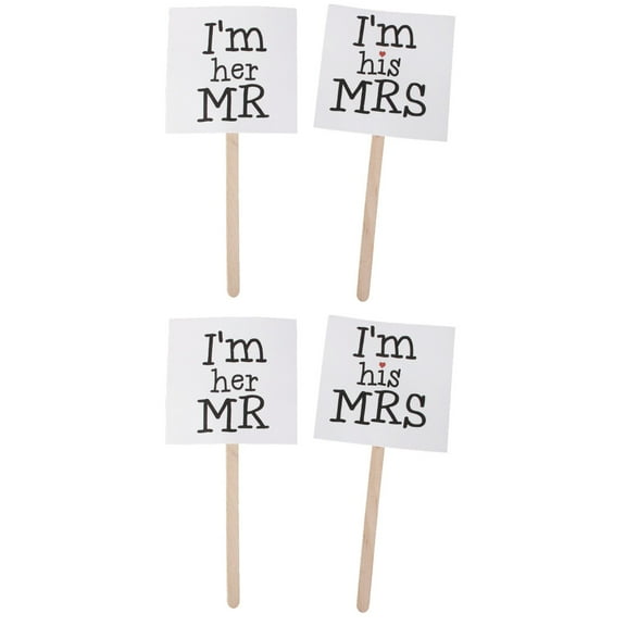 2 Count Unique Wedding Decor Party Supplies Decorations Bridegroom White