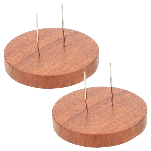 2 Pcs Présentoirs à Poupées avec Base en Bois pour Expositions Noir