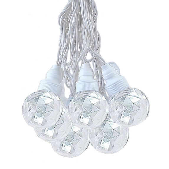 10 Foot LED G40 Sparkle Outdoor Globe Patio String Lights - Warm White