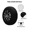 thumbnail image 2 of Naloa Pumpkin And Flying Bat1 PVC Leather Spare Tire Wheel Cover Spare Tire Cover, for Car Truck SUV Camper Trailer Universal Fit(14-17in)-14 inch, 2 of 6