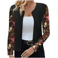 thumbnail image 3 of Vestes pour Femmes, Cardigan pour Femmes, Cardigan en Dentelle Imprimée Décontracté Mode à Manches Longues, Manteaux pour Femmes, Longs Cardigans pour Femmes, 3 of 6