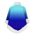 thumbnail image 5 of Riecok Fleece Shawl Wraps for Women Collared Gradient Fuzzy Cape Elegant Thick Warm Pullover Coats for Holiday Party, 5 of 6