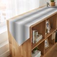 thumbnail image 4 of Ombre Black Grey Striped Table Runner Linen Burlap Table Runner 72 Inches Long Farmhouse Modern Stripes Dresser Scarves for Kitchen Island Coffee Dining Room Party Wedding Holiday Decor 13"x72", 4 of 8