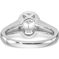 thumbnail image 5 of 14K White Gold Diamond Oval Semi-Mount Halo Engagement Ring (Size 7) Made In India rm2332e-100-waa, 5 of 5
