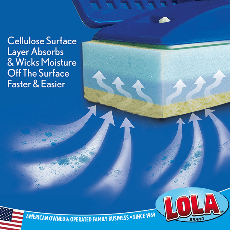 LOLA Cellulose Sponge Cloths, Eco-Friendly, Reusable & Machine