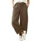 thumbnail image 1 of TaTaai Women Casual Loose Lounge Sweatpants Wide Leg Oblique Cuff Long Pants With Tie Pockets Soft Lightweight Breathable Machine Washable No Fading Daily Street Wear Gift, 1 of 6