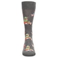 thumbnail image 2 of MeMoi Men's Festive Foxes with Boxes Holiday Novelty Crew Socks - Mens - Male, 10-13, Dark Gray Heather, 2 of 3