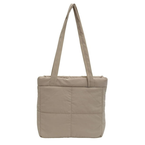 Bolso Mano 8053Bolso Tote Cuadros Nylon Gran Capacidad (Kaki)