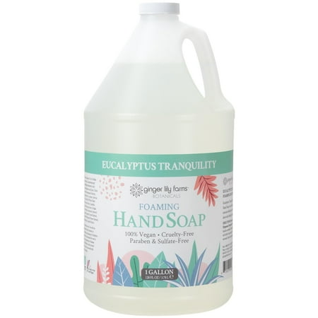 Ginger Lily Farms Botanicals All-Purpose Foaming Hand Soap Refill, 100% Vegan & Cruelty-Free, Eucalyptus Tranquility Scent, 1 Gallon (128 fl oz)