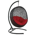thumbnail image 2 of Modway Encase Outdoor Patio Rattan Swing Lounge Chair in Red/Black, 2 of 10