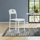 thumbnail image 1 of Yeshouse Sillas de comedor apilmoderno juego de 4, silla con patas de Metal y asiento de plástico ergon, resistente al agua, 1 of 7