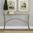 thumbnail image 2 of Allora Contemporary Glass Top Console Table in Gold, 2 of 2