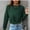 Army Green, variant on Women's Cropped Sweatshirts Loose Fit Fleece Long Sleeve Casual Pullover Crewneck Workout Fashion Basic Hoodie Tops Black L