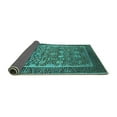 thumbnail image 2 of Ahgly Company Indoor Square Oriental Turquoise Blue Industrial Area Rugs, 3' Square, 2 of 4