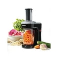 thumbnail image 1 of Starfrit Electric Spiralizer - Two blades - Large and small spirals - Food pusher - Great for vegetables - 60 W - Black, 1 of 5