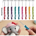 thumbnail image 2 of Set of 9 hooks, US sizes B to J (2.0mm–6.0mm), ergonomically designed with soft, comfortable handles and extra-long, smooth hooks, suitable for arthritis sufferers and beginners.,Multicolor, 2 of 7
