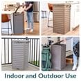 thumbnail image 3 of g 39-Gallon Patio Trash Can with Lid - Outdoor Garbage Can with Built-in Drip Tray - Weather-Resistant Resin - Light Gray，Trash can, 3 of 9