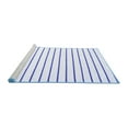 thumbnail image 2 of Ahgly Company Machine Washable Indoor Round Solid Blue Modern Area Rugs, 5' Round, 2 of 4