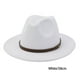 thumbnail image 3 of Sonducket Sombreros con hebilla de cinturón, vestido grande de Otoño Invierno, gorros elegantes de ala ancha, gorros de lana cálidos para hombres, Sombreros Blanco  58cm Sonducket AP013133-06, 3 of 6