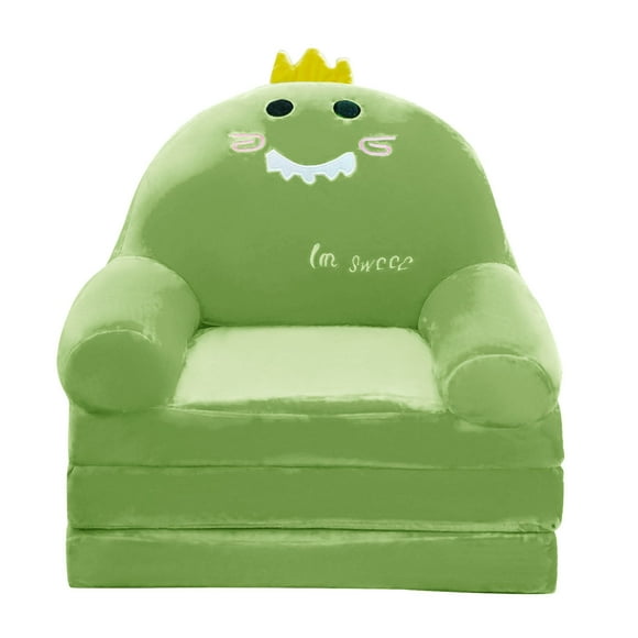 Plush Foldable Kids Sofa Backrest Armchair 2 In 1 Foldable Children Sofa Cute Cartoon Lazy Sofa Children Flip Open Sofa Bed For Living Room Bedroom Without Liner Filler