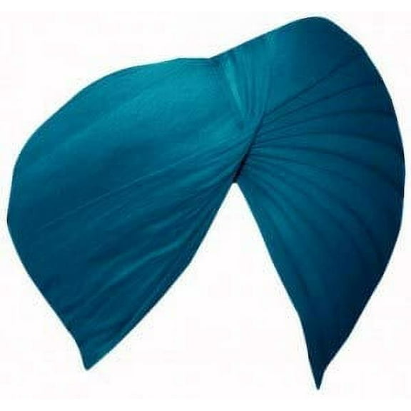 Sikh Cotton Turban For Men | Azure Color | 6 Mts Punjabi Pagri (Stitched Rubia Voile) By Indian Collectible
