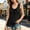 c01Black, variant on Women Summer Tie Front Tank Tops Cap Sleeve Pleated Round Neck Babydoll Tops Casual Loose Fit Going Out Shirts Blue XXL